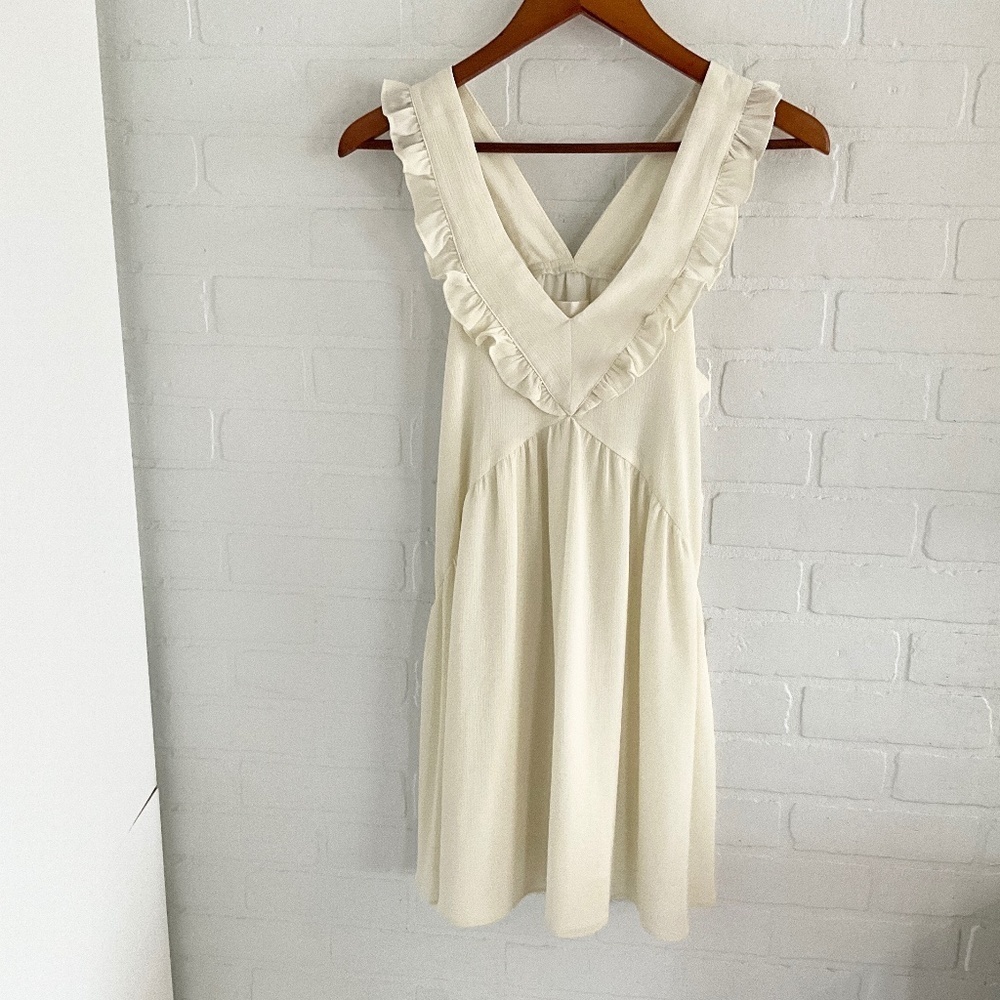 J.O.A. White Ruffled Mini Dress - Picture 2 of 11
